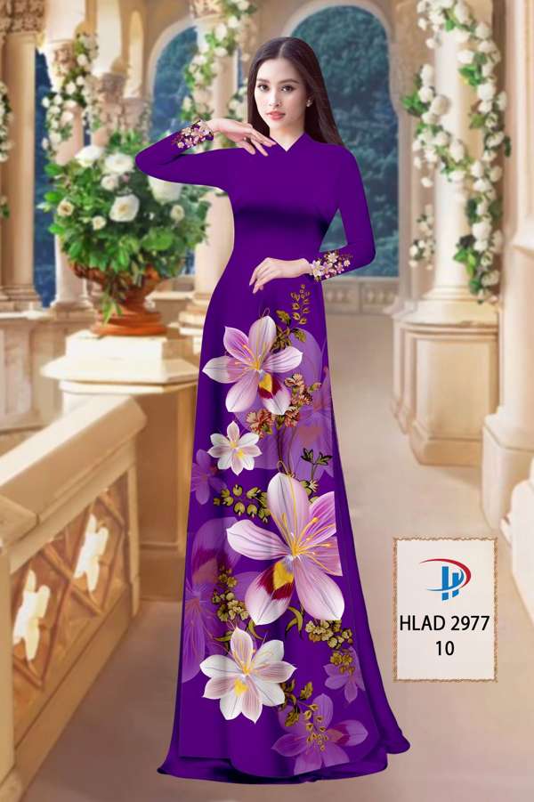 Vải Áo Dài Hoa In 3D AD HLAD2977 63